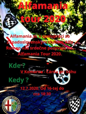 Alfamania Tour 2020 - Stretnutie Alfistov v Komárne